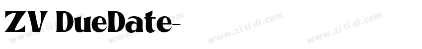 ZV DueDate字体转换